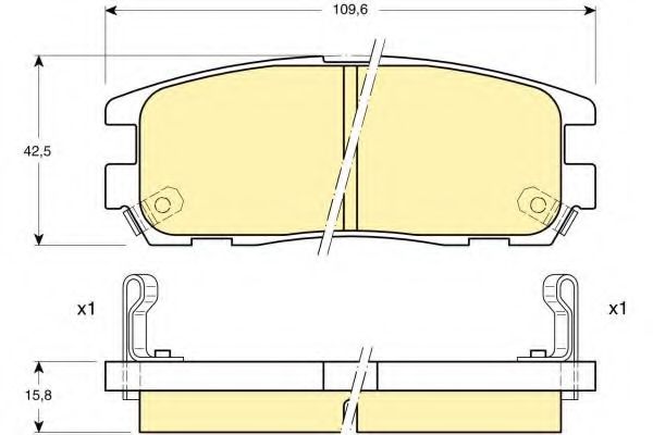 GIRLING 6111879 Тормозные колодки для GREAT WALL HAVAL 5 (Грейтвол Хаvал 5) GIRLING 6111879 Тормозные колодки для GREAT WALL HAVAL 5 (Грейтвол Хаvал 5)