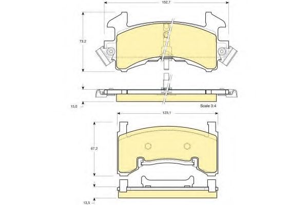 GIRLING 6112723 Тормозные колодки для BUICK (Бьюик) GIRLING 6112723 Тормозные колодки для BUICK (Бьюик)
