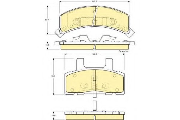 GIRLING 6112733 Тормозные колодки для CHEVROLET TAHOE (Шевроле Тахоэ) GIRLING 6112733 Тормозные колодки для CHEVROLET TAHOE (Шевроле Тахоэ)