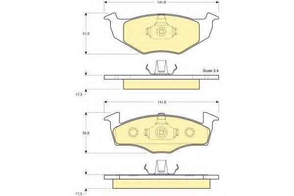 GIRLING 6112742 Тормозные колодки для VOLKSWAGEN (Фольксваген) GIRLING 6112742 Тормозные колодки для VOLKSWAGEN (Фольксваген)