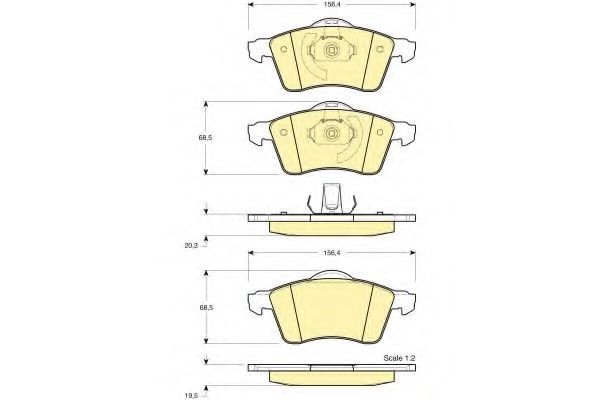 GIRLING 6112822 Тормозные колодки для VOLKSWAGEN (Фольксваген) GIRLING 6112822 Тормозные колодки для VOLKSWAGEN (Фольксваген)