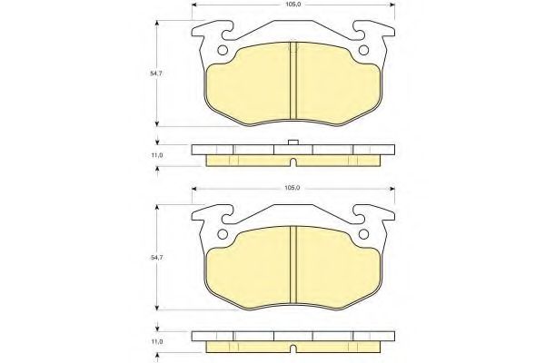 GIRLING 6113053 Тормозные колодки для PEUGEOT 205 I (Пежо 205 и) GIRLING 6113053 Тормозные колодки для PEUGEOT 205 I (Пежо 205 и)