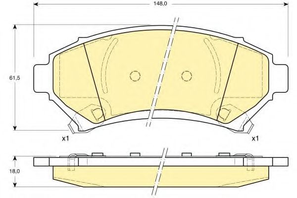 GIRLING 6113089 Тормозные колодки для CHEVROLET VENTURE (Шевроле Vэнтурэ) GIRLING 6113089 Тормозные колодки для CHEVROLET VENTURE (Шевроле Vэнтурэ)