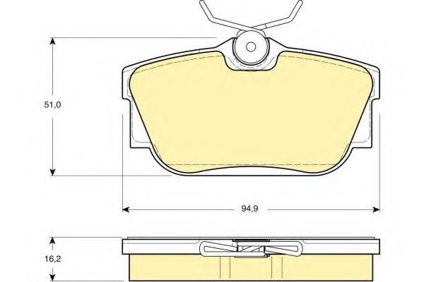 GIRLING 6113251 Тормозные колодки для VOLKSWAGEN (Фольксваген) GIRLING 6113251 Тормозные колодки для VOLKSWAGEN (Фольксваген)