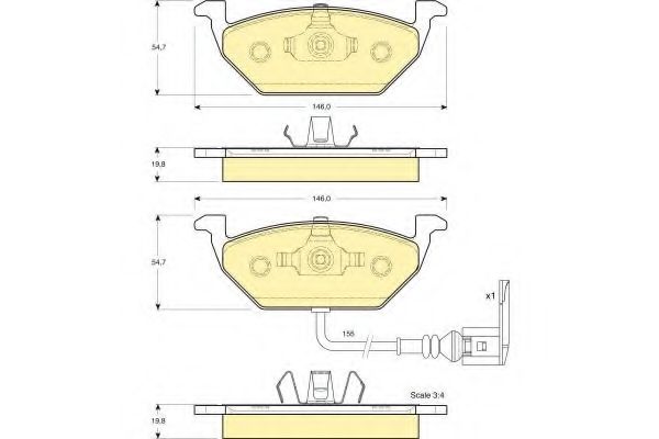 GIRLING 6113865 Тормозные колодки для VOLKSWAGEN BORA / JETTA V (1K5), GOLF V Variant (1K5), JETTA V (1K5), VENTO V (1K5) 1.4 TSI GIRLING 6113865 Тормозные колодки для VOLKSWAGEN BORA / JETTA V (1K5), GOLF V Variant (1K5), JETTA V (1K5), VENTO V (1K5) 1.4 TSI