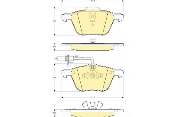 GIRLING 6114602 Тормозные колодки для VOLKSWAGEN (Фольксваген) GIRLING 6114602 Тормозные колодки для VOLKSWAGEN (Фольксваген)