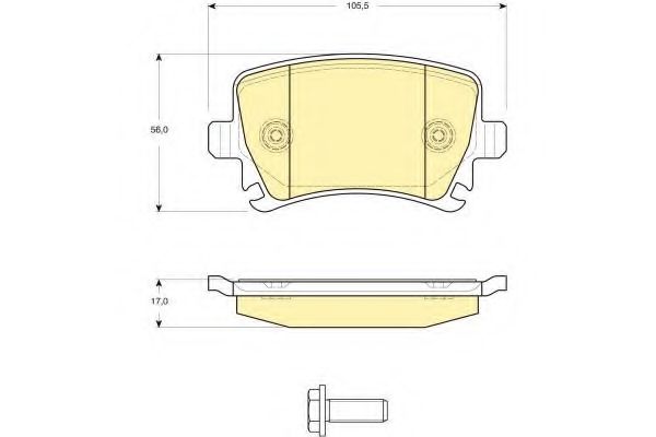 GIRLING 6116221 Тормозные колодки для AUDI TT (Ауди Тт) GIRLING 6116221 Тормозные колодки для AUDI TT (Ауди Тт)