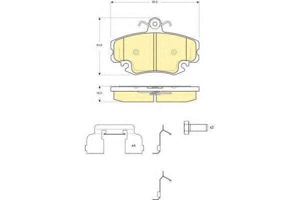 GIRLING 6116341 Тормозные колодки для DACIA SANDERO (Дача Сандэро) GIRLING 6116341 Тормозные колодки для DACIA SANDERO (Дача Сандэро)