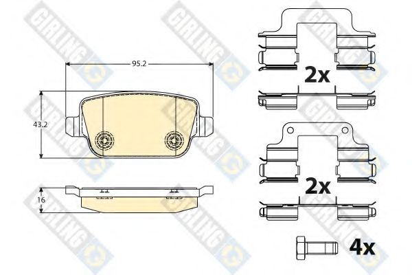 GIRLING 6117081 Тормозные колодки для PROTON SUPRIMA S (Протон Суприма с) GIRLING 6117081 Тормозные колодки для PROTON SUPRIMA S (Протон Суприма с)