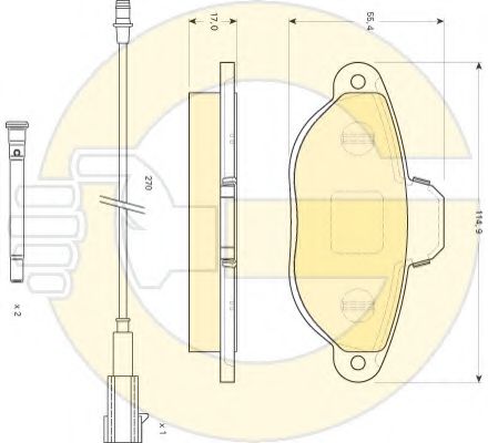 GIRLING 6117453 Тормозные колодки для FIAT 500 (Фиат 500) GIRLING 6117453 Тормозные колодки для FIAT 500 (Фиат 500)