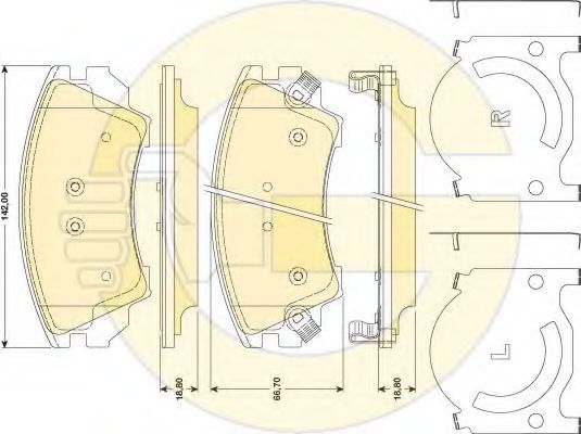 GIRLING 6117839 Тормозные колодки для OPEL (Опель) GIRLING 6117839 Тормозные колодки для OPEL (Опель)