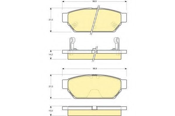 GIRLING 6130459 Тормозные колодки для MITSUBISHI MIRAGE (Митсубиши/митсубиси Мирагэ) GIRLING 6130459 Тормозные колодки для MITSUBISHI MIRAGE (Митсубиши/митсубиси Мирагэ)