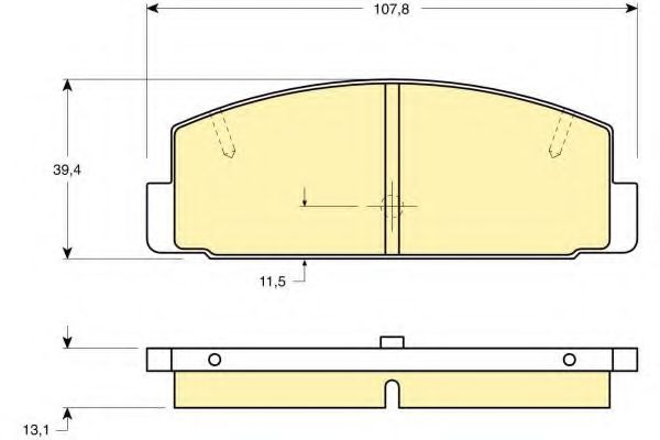 GIRLING 6130889 Тормозные колодки для MAZDA 323 F/P VI (Мазда 323 ф/п vи) GIRLING 6130889 Тормозные колодки для MAZDA 323 F/P VI (Мазда 323 ф/п vи)