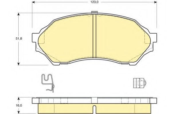 GIRLING 6131939 Тормозные колодки для MAZDA 323 F/P VI (Мазда 323 ф/п vи) GIRLING 6131939 Тормозные колодки для MAZDA 323 F/P VI (Мазда 323 ф/п vи)