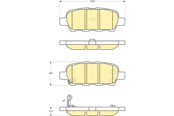 GIRLING 6132949 Тормозные колодки для INFINITI M37 (Инфинити М37) GIRLING 6132949 Тормозные колодки для INFINITI M37 (Инфинити М37)