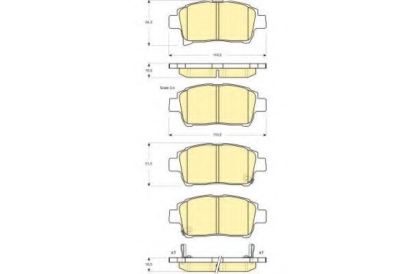 GIRLING 6133179 Тормозные колодки для TOYOTA COROLLA VERSO (Тойота/тоета Королла версо) GIRLING 6133179 Тормозные колодки для TOYOTA COROLLA VERSO (Тойота/тоета Королла версо)
