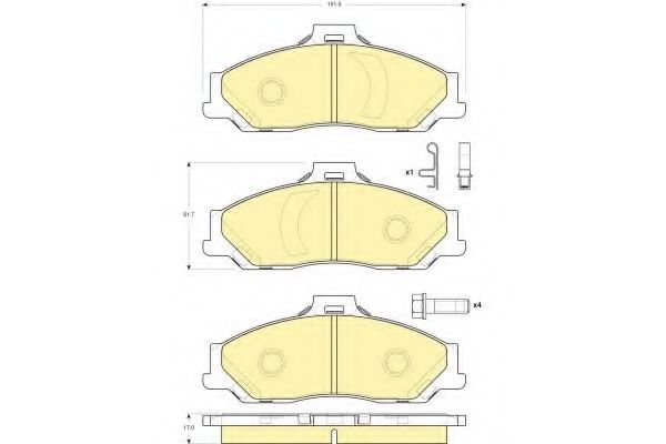 GIRLING 6133539 Тормозные колодки для MAZDA PROCEED/DRIFTER (Мазда Просид/дрифтэр) GIRLING 6133539 Тормозные колодки для MAZDA PROCEED/DRIFTER (Мазда Просид/дрифтэр)