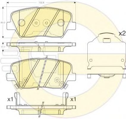 GIRLING 6135495 Тормозные колодки для HYUNDAI (Хендай) GIRLING 6135495 Тормозные колодки для HYUNDAI (Хендай)