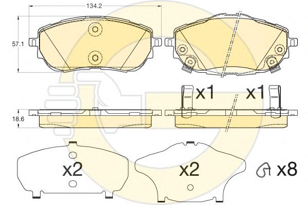 GIRLING 6135983 Тормозные колодки для TOYOTA AURIS ING SPORTS (Тойота/тоета Аурис спорт) GIRLING 6135983 Тормозные колодки для TOYOTA AURIS ING SPORTS (Тойота/тоета Аурис спорт)