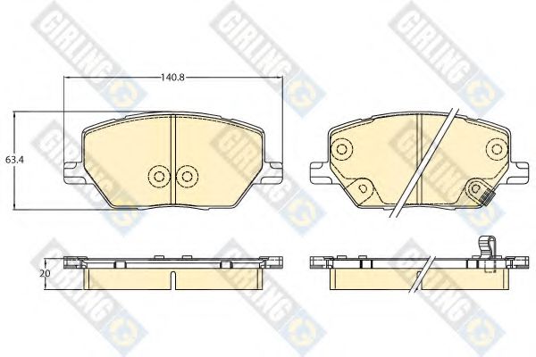 GIRLING 6136296 Тормозные колодки для JEEP RENEGADE (Джип Рэнэгадэ)