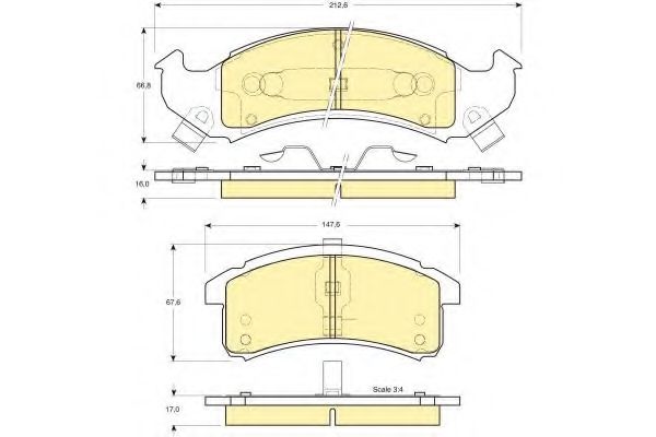 GIRLING 6140005 Тормозные колодки для BUICK (Бьюик) GIRLING 6140005 Тормозные колодки для BUICK (Бьюик)