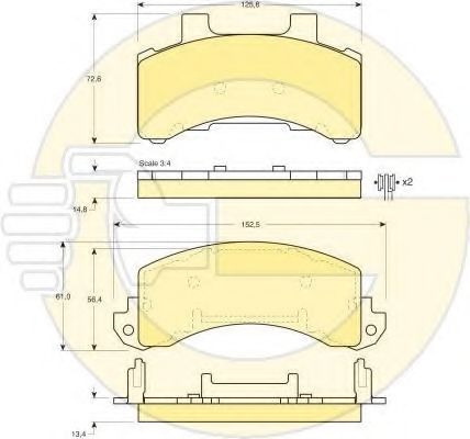 GIRLING 6140363 Тормозные колодки для BUICK (Бьюик) GIRLING 6140363 Тормозные колодки для BUICK (Бьюик)