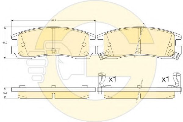 GIRLING 6140989 Тормозные колодки для CHEVROLET VENTURE (Шевроле Vэнтурэ) GIRLING 6140989 Тормозные колодки для CHEVROLET VENTURE (Шевроле Vэнтурэ)