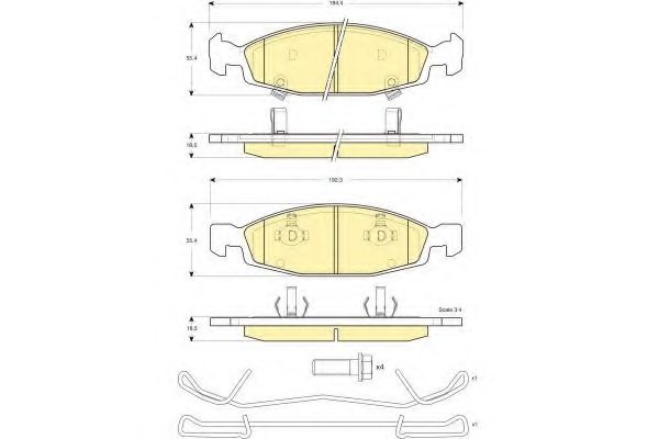 GIRLING 6141205 Тормозные колодки для JEEP CHEROKEE (Джип Чироки) GIRLING 6141205 Тормозные колодки для JEEP CHEROKEE (Джип Чироки)