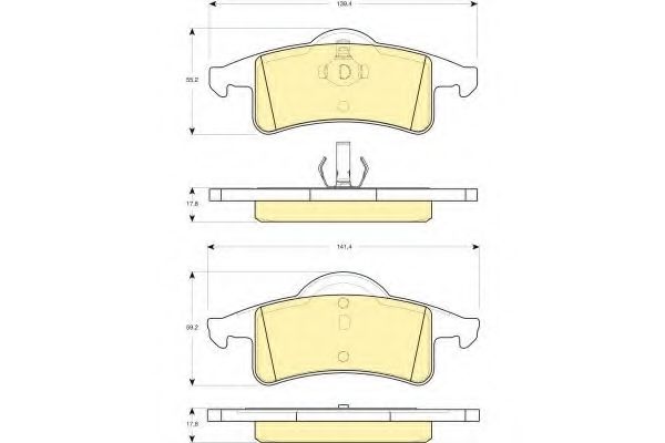 GIRLING 6141272 Тормозные колодки для JEEP CHEROKEE (Джип Чироки) GIRLING 6141272 Тормозные колодки для JEEP CHEROKEE (Джип Чироки)