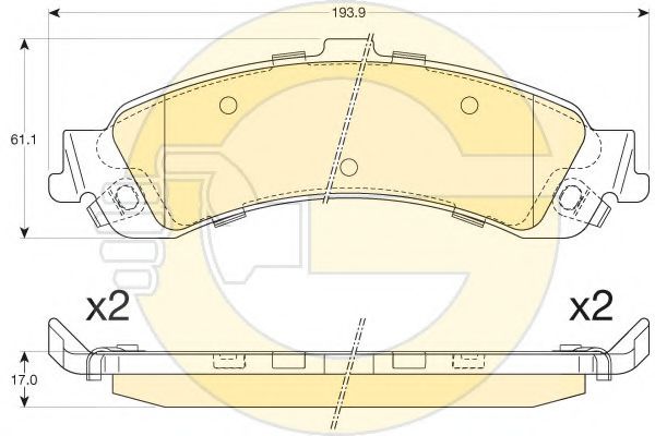 GIRLING 6144546 Тормозные колодки для CHEVROLET TAHOE (Шевроле Тахоэ) GIRLING 6144546 Тормозные колодки для CHEVROLET TAHOE (Шевроле Тахоэ)
