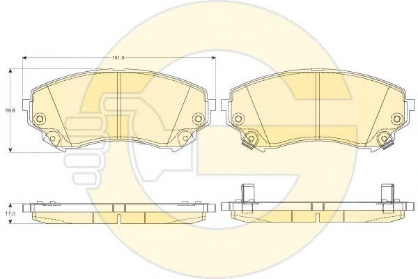 GIRLING 6144566 Тормозные колодки для CADILLAC CTS (Кадилак Cц)
