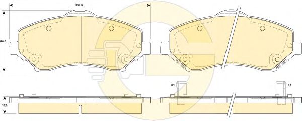 GIRLING 6146059 Тормозные колодки для DODGE JOURNEY (Додж Жоурнэъ) GIRLING 6146059 Тормозные колодки для DODGE JOURNEY (Додж Жоурнэъ)