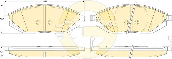GIRLING 6146069 Тормозные колодки для CHEVROLET BEAT (Шевроле Бэат) GIRLING 6146069 Тормозные колодки для CHEVROLET BEAT (Шевроле Бэат)