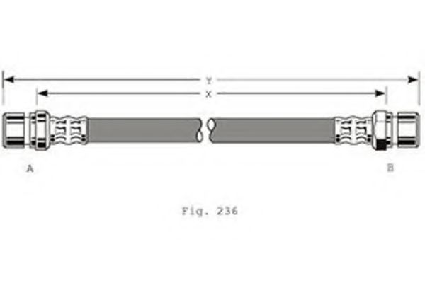 GIRLING 9001361 Тормозной шланг для SUBARU VIVIO (Субару Vиvио) GIRLING 9001361 Тормозной шланг для SUBARU VIVIO (Субару Vиvио)