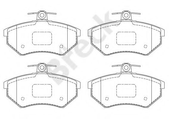 BRECK 20168 10 701 00 Тормозные колодки для AUDI 90 (Ауди 90) BRECK 20168 10 701 00 Тормозные колодки для AUDI 90 (Ауди 90)