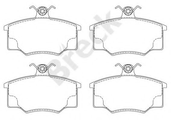 BRECK 20574 00 701 00 Тормозные колодки для AUDI 80 (Ауди 80) BRECK 20574 00 701 00 Тормозные колодки для AUDI 80 (Ауди 80)
