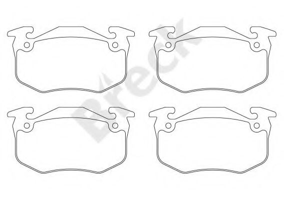 BRECK 20634 00 702 00 Тормозные колодки для RENAULT SUPER 5 (Рено Супэр 5) BRECK 20634 00 702 00 Тормозные колодки для RENAULT SUPER 5 (Рено Супэр 5)
