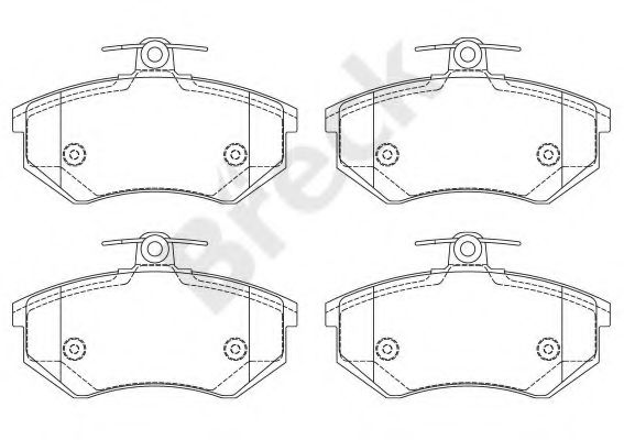 BRECK 20669 00 701 00 Тормозные колодки для AUDI 90 (Ауди 90) BRECK 20669 00 701 00 Тормозные колодки для AUDI 90 (Ауди 90)