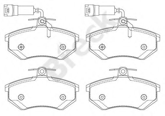 BRECK 20669 10 701 10 Тормозные колодки для VOLKSWAGEN (Фольксваген) BRECK 20669 10 701 10 Тормозные колодки для VOLKSWAGEN (Фольксваген)