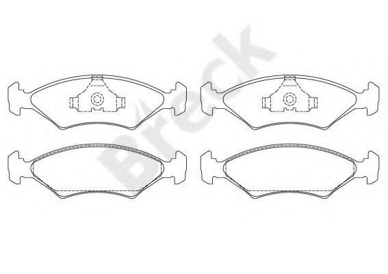 BRECK 20753 00 701 00 Тормозные колодки для FORD FIESTA (Форд Фиэста) BRECK 20753 00 701 00 Тормозные колодки для FORD FIESTA (Форд Фиэста)