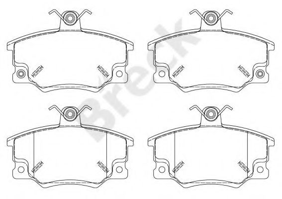 BRECK 20833 00 701 10 Тормозные колодки для FIAT TEMPRA (Фиат Тэмпра) BRECK 20833 00 701 10 Тормозные колодки для FIAT TEMPRA (Фиат Тэмпра)