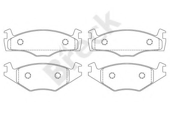 BRECK 20887 20 702 00 Тормозные колодки для AUDI 100 (Ауди 100) BRECK 20887 20 702 00 Тормозные колодки для AUDI 100 (Ауди 100)