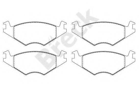 BRECK 20889 00 702 00 Тормозные колодки для VOLKSWAGEN DASHER (Фольксваген Дашэр) BRECK 20889 00 702 00 Тормозные колодки для VOLKSWAGEN DASHER (Фольксваген Дашэр)
