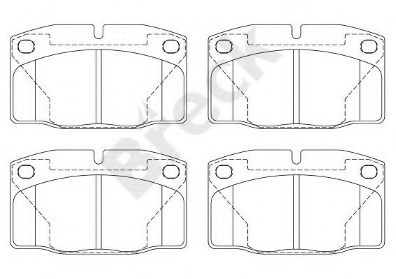 BRECK 20939 00 702 00 Тормозные колодки для OPEL MANTA B CC (Опель Манта б cc) BRECK 20939 00 702 00 Тормозные колодки для OPEL MANTA B CC (Опель Манта б cc)