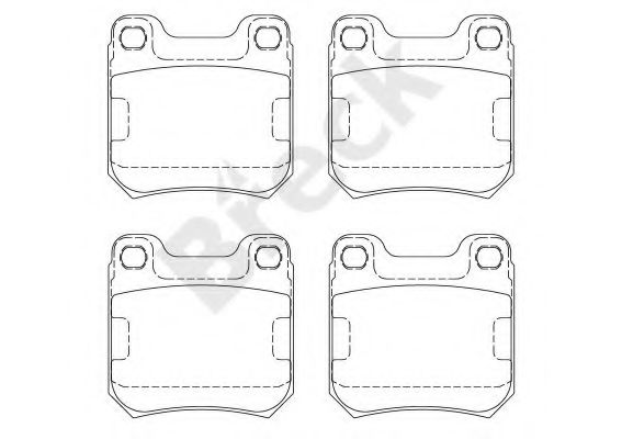 BRECK 21050 00 704 00 Тормозные колодки для OPEL OMEGA A (Опель Омэга а) BRECK 21050 00 704 00 Тормозные колодки для OPEL OMEGA A (Опель Омэга а)