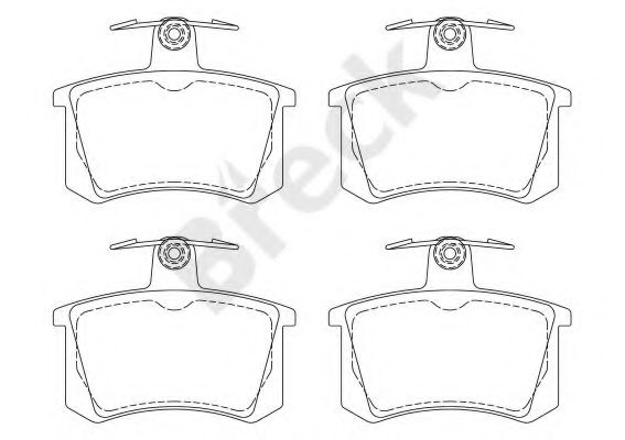 BRECK 21144 00 704 00 Тормозные колодки для AUDI 90 (Ауди 90) BRECK 21144 00 704 00 Тормозные колодки для AUDI 90 (Ауди 90)