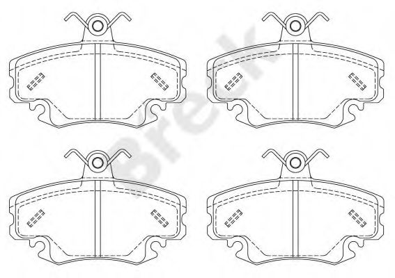 BRECK 21463 00 702 10 Тормозные колодки для RENAULT ENCORE (Рено Энcорэ) BRECK 21463 00 702 10 Тормозные колодки для RENAULT ENCORE (Рено Энcорэ)