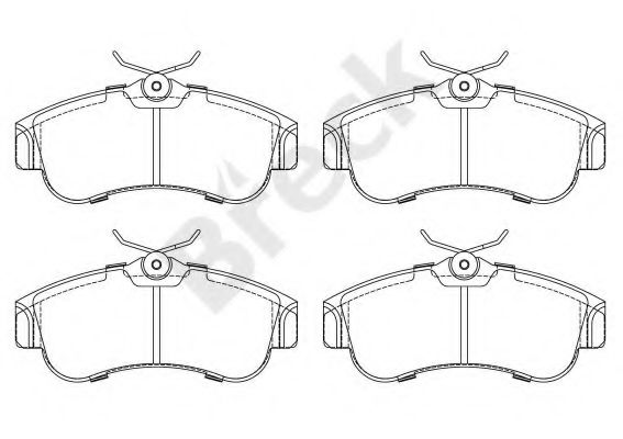 BRECK 21546 00 701 00 Тормозные колодки для NISSAN PRIMERA (Ниссан Примера) BRECK 21546 00 701 00 Тормозные колодки для NISSAN PRIMERA (Ниссан Примера)