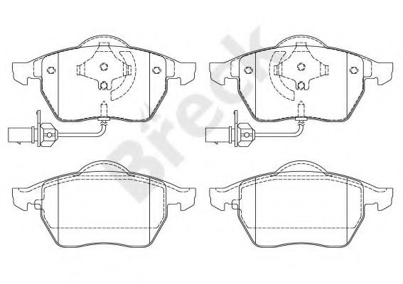 BRECK 21938 00 701 10 Тормозные колодки для VOLKSWAGEN (Фольксваген) BRECK 21938 00 701 10 Тормозные колодки для VOLKSWAGEN (Фольксваген)
