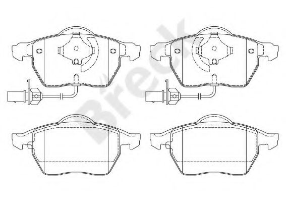 BRECK 23018 00 701 10 Тормозные колодки для VOLKSWAGEN (Фольксваген) BRECK 23018 00 701 10 Тормозные колодки для VOLKSWAGEN (Фольксваген)